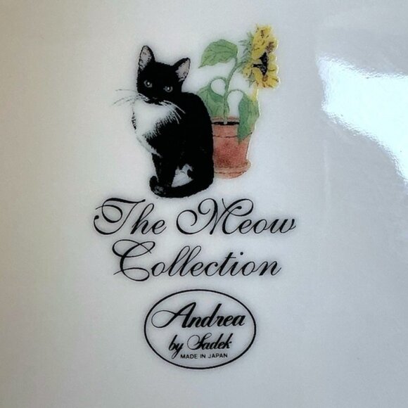 Cat's Meow Plate by SADEK Decorative Vintage Collective Made in Japan 8 1/4 in - Picture 10 of 16
